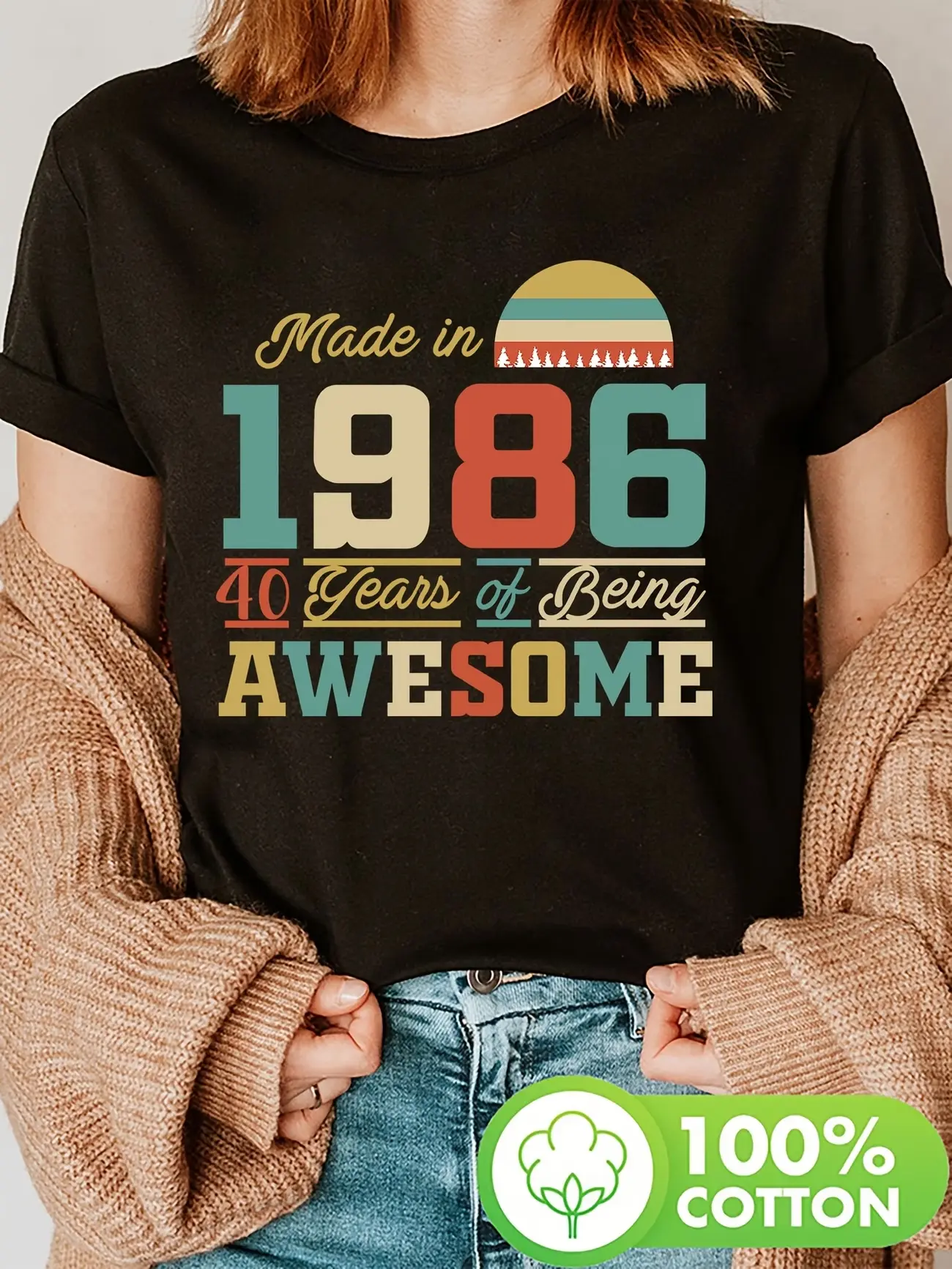 Vintage 1986 40th Birthday Tee  40 Years Of Being Awesome