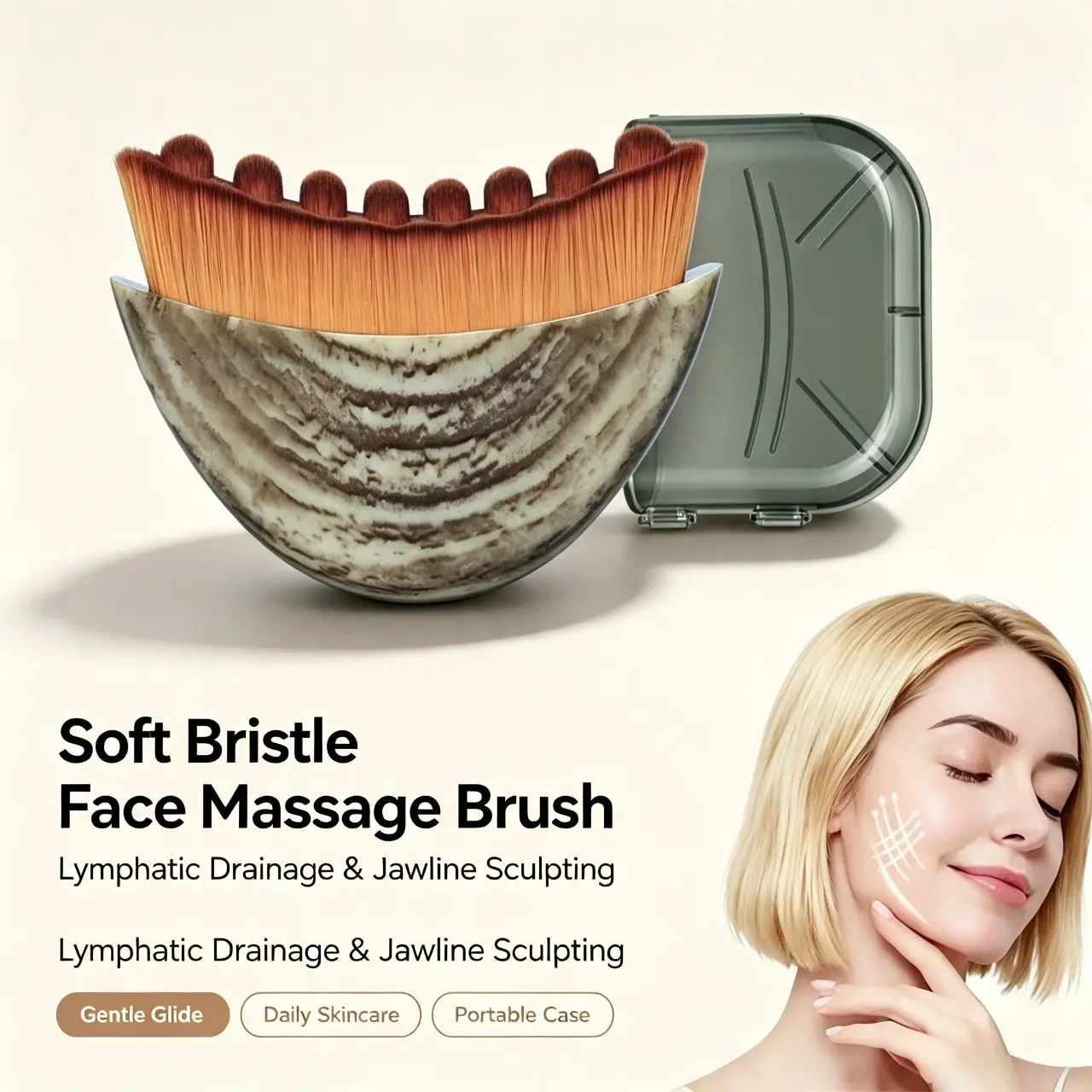 [Upgraded version]Gentle Skin-Safe Face Sculpting Massage Comb, Boost Facial Blood Circulation, Relieve Muscle Tension and Lift Sagging Lower Face for Daily Home Skincare