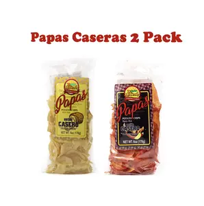 Papas Caseras Mexican Snack Homemade Style Potato Mexican Chips By La Molienda 6oz (2 Pack)