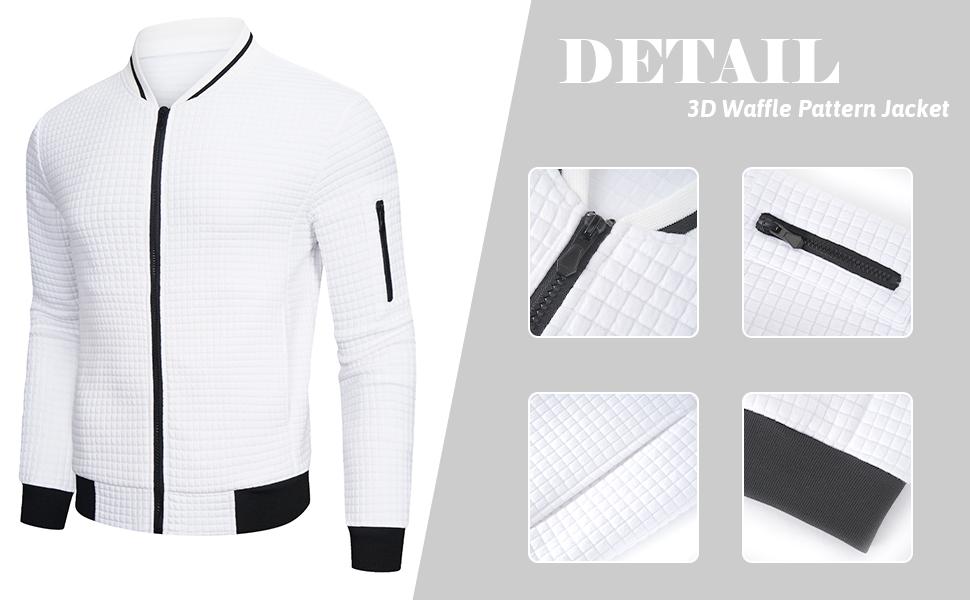 Grandclad Mens Lightweight Jacket Casual Bomber Jacket Varsity Coat