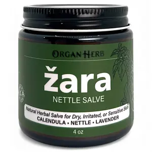 OrganHerb Organic Nettle Salve (Žara-Kopriva) 4 oz – Nourishing Botanical Care for Dry and Irritated Skin