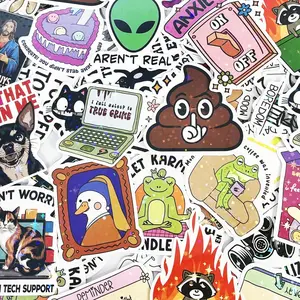 200 Pcs Holographic Funny Meme Stickers Pack – Waterproof Vinyl Stickers for Adults, Great for Water Bottles, Laptops, Hard Hats, Scrapbooks, Car Bumpers & Gag Gifts,TikTokShopJumpstartSale