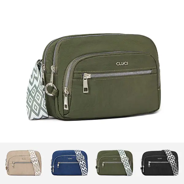 CLUCI Anti Theft Travel Essentials Crossbody Bag Convertible Belt Bag with Zipper Lock RFID Blocking & Waterproof for Travel Fallwins, Handbag Sling Bag, Crossbody Shoulder Purses, Zippered Sling Bag