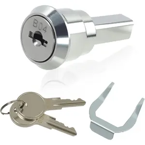 Stainless Steel 180° Rotation Tool Box Lock Replacement Set, Universal Drawer Lock With Keys, Compatible with Truck Toolbox Cabinet Storage Case (1 Pack)