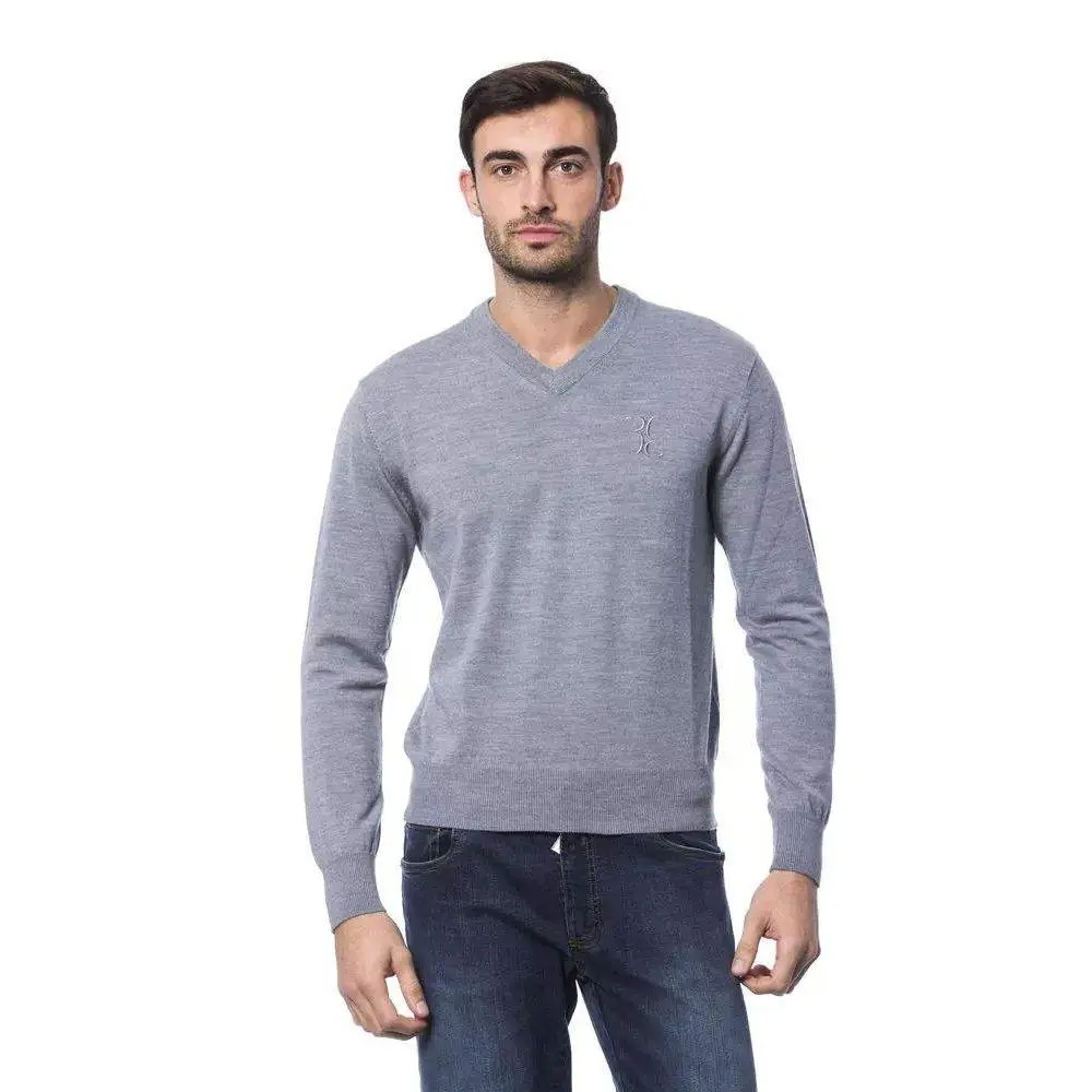 Billionaire Italian Couture Gray Merino Wool Sweater