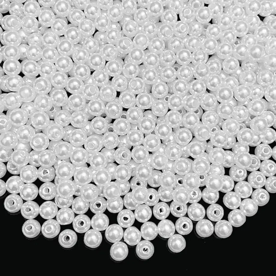 6mm Pearl Beads for Jewelry Making, Pearls Loose Beads, DIY Bracelets, Necklaces, Pearl Accessories, Craft Supplies, Pearls for Crafting