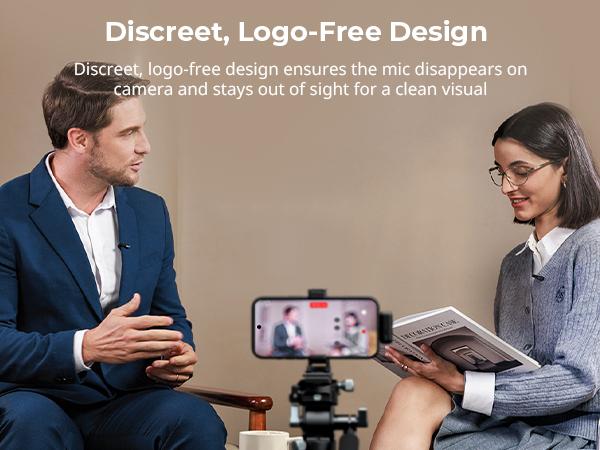 SmallRig S70-C2 Wireless Microphone with USB-C Adapter for Phones (Black)