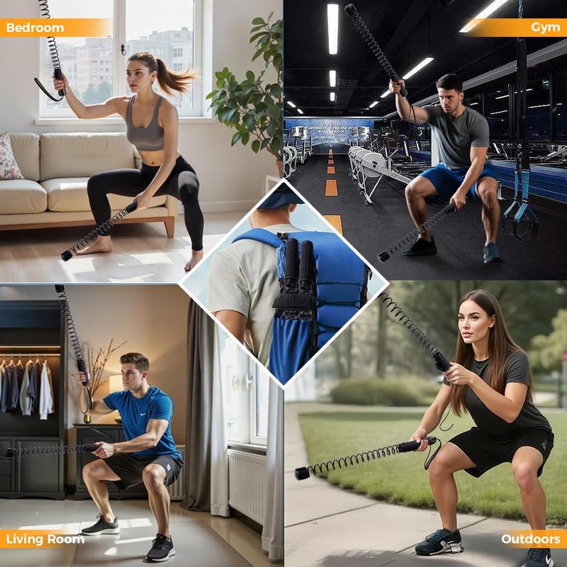 WVCS Ropeless Battle Ropes for Home Gym - Cordless Training Rope Fitness Equipment for Men & Women