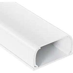 Large Cord Hider - 47in Wire Hiders for TV  Wall, Paintable  Hider, X-Large  Management Kit, Cord Hiding for Wall, W1.6in H0.8in White