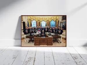 [NO FRAME] Team USA Hockey Gold Colection Poster, Down But Never Out, Gift For Fans