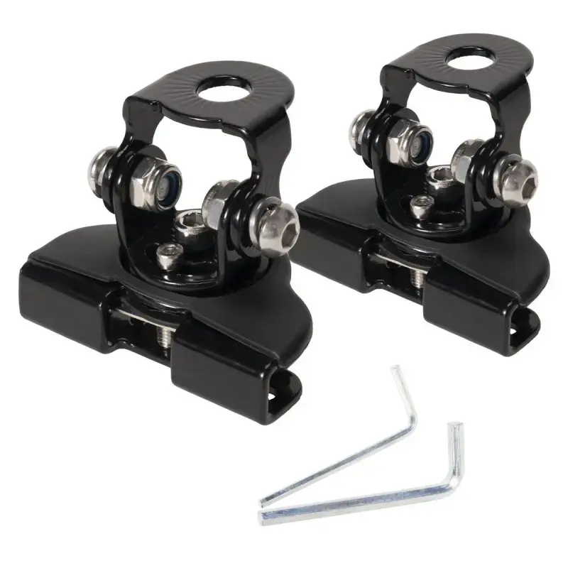 2PCS Universal Stainless Steel LED Light Bar Mounting Brackets - Adjustable Rubber-Coated Hood Pillar Clamps, No-Drill Steel Holders for Off-Road Jeeps, Truck Hoods & Bumpers, SUV 4x4