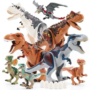 Jurassic Dino World Large Dinosaurs Figures Bricks Building Blocks Velociraptor T-Rex Triceratops Indominus Rex Toys For Kids Gifts for boys