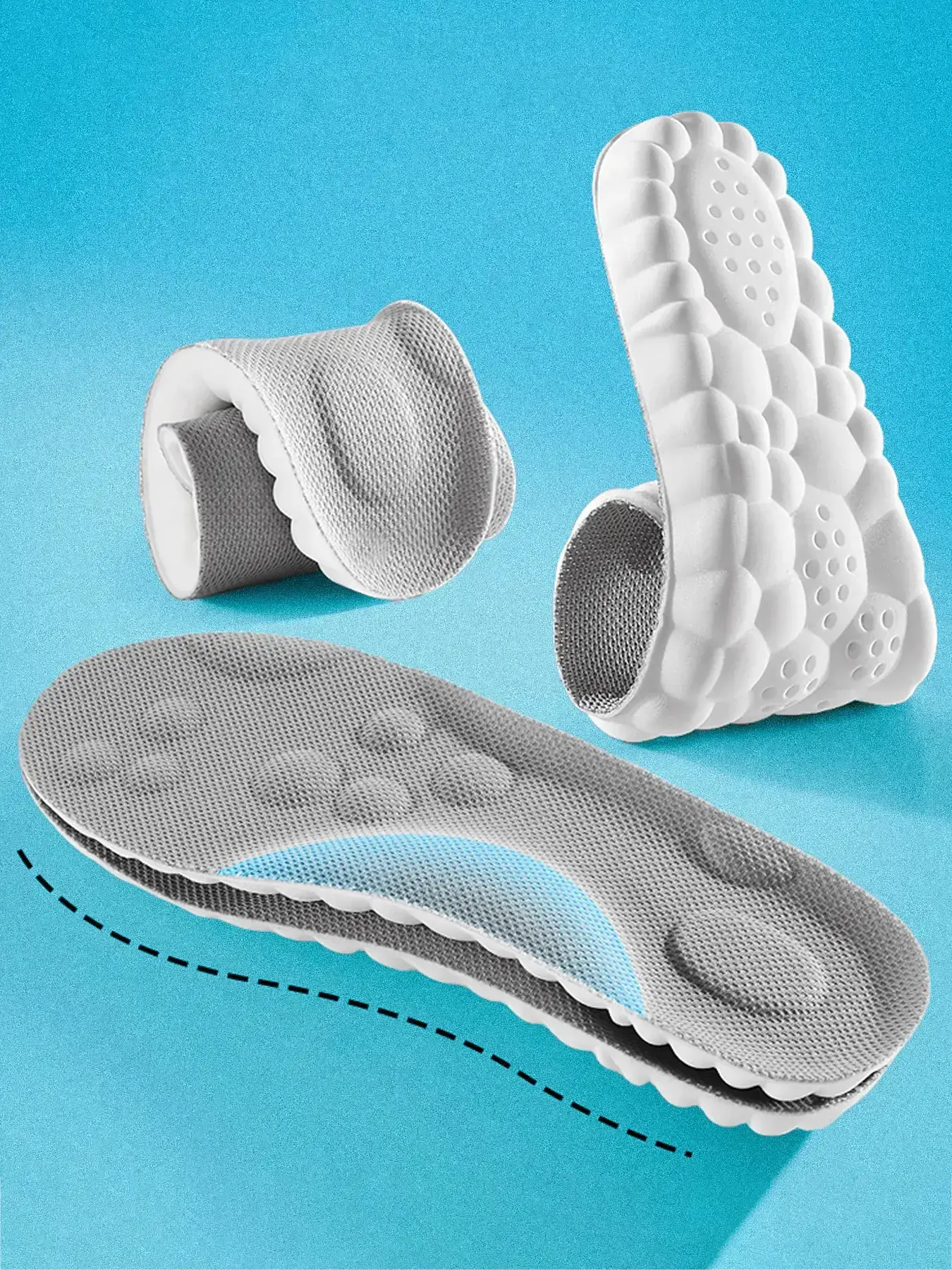 Unisex Sporty Minimalist Shoe Insoles, Trendy Breathable Comfortable Insoles, Anti-slip Shoes Accessories for Women & Men for Daily Use, National Day