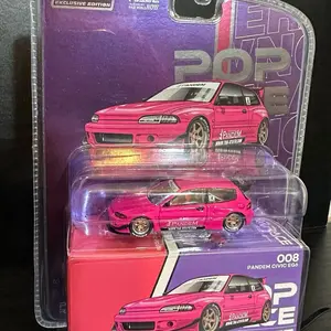 Pop Race Enigma Exclusive Pandem Honda Civic EG6 Pink 1/64,New,Diecast toy