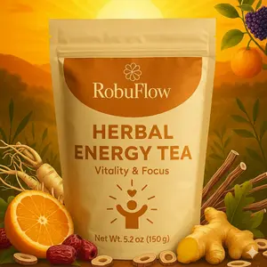 Robuflow, Herbal Energy Tea, Vitality & Focus by Robutop Natural Beverage