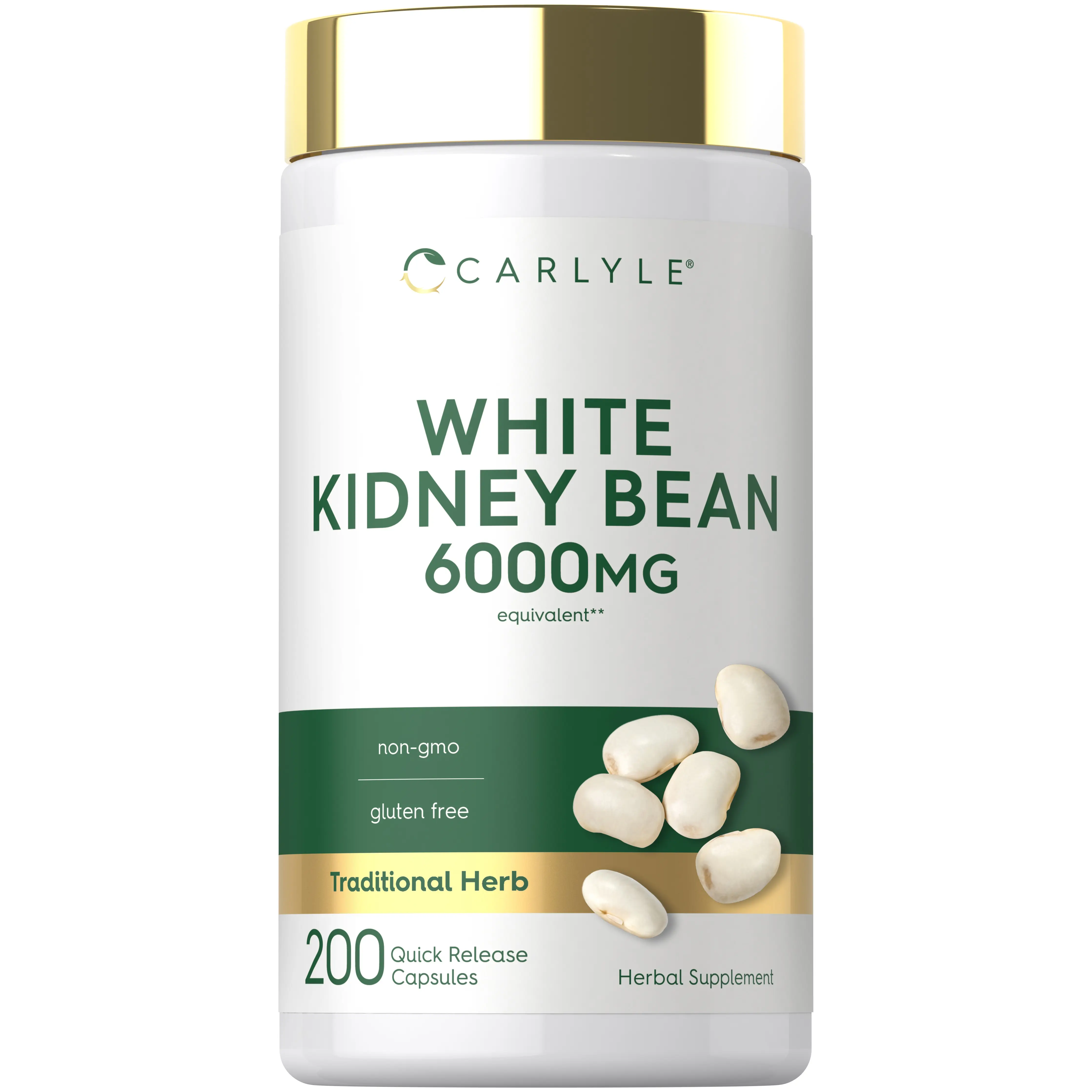 Carlyle White Kidney Bean | 6000mg | 200 Count | Non-GMO & Gluten Free Extract
