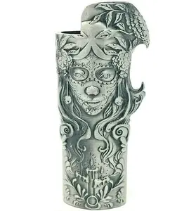 Metal Lighter Case Cover Lighter Pouch Fits Bic Lighter Standard Size J6 Design