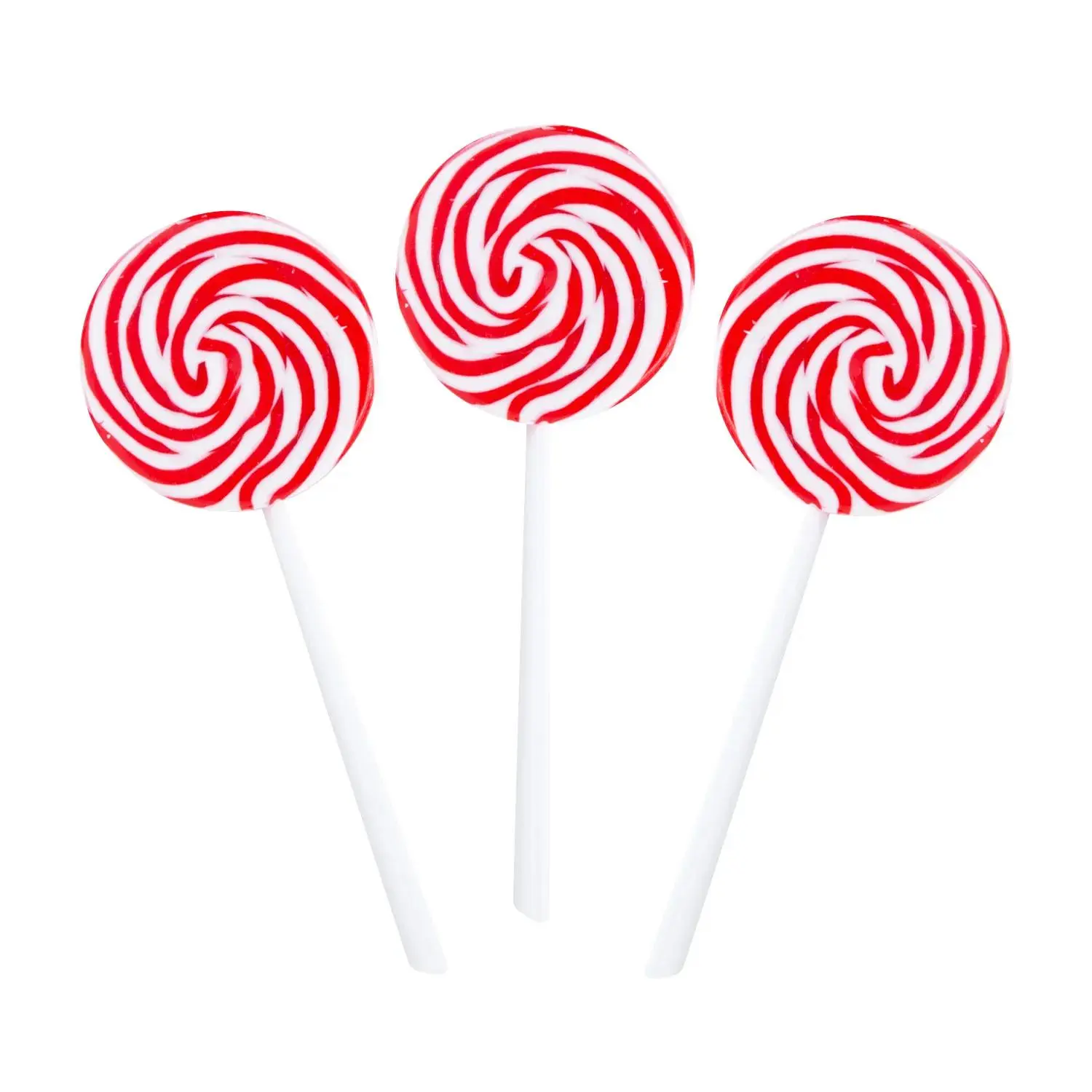 Jumbo Red & White Swirl Lollipops - 6 Pc, Cherry Flavor Party Snacks, Candy Snacks