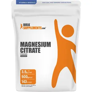 BulkSupplements - Magnesium Citrate Powder - Heart Health - Digestive Support - 500g - 3.5g per Serving