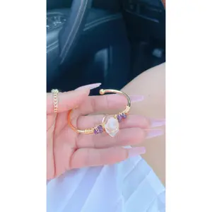 Clear Quartz Bangle Bracelet