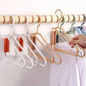 5/10pcs Clothes Drying Rack Foldable Clothes Rack Pants Clothes Drying Rack Wardrobe Clothes Storage Clothes Rack, Drying Racks Hangers Organiser Mount Hanging Plastic Wall