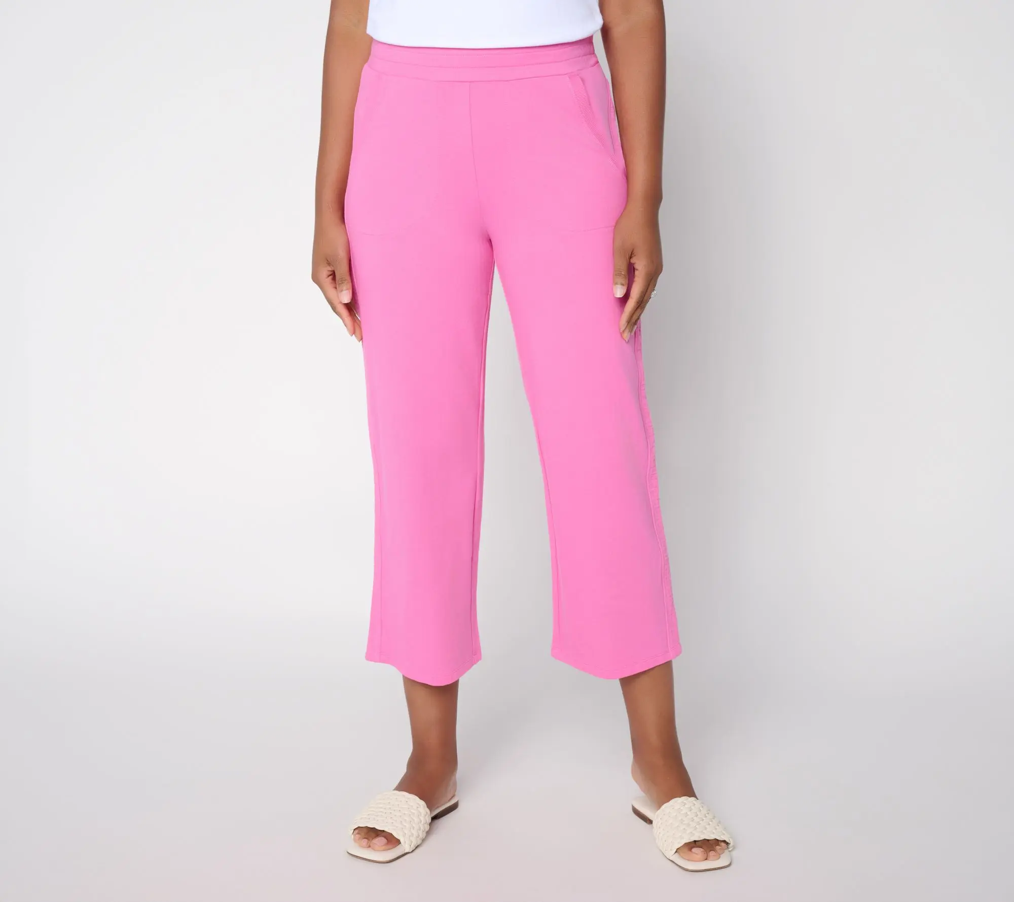 Belle Beach by Kim Gravel Regular Gauze Inset French Terry Pant