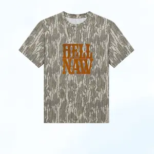 Hell Naw Camo T Shirt, Funny Southern Saying Graphic Tee, Country Outdoor Casual Shirt, Rustic Camo Top for Men Women