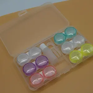 6 in 1 Set Contact Lens Holder with Lens Sucker Tweezers, Bottle & Additional Accessories for Skincare