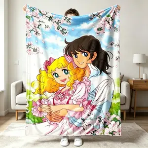 2026 New Style Candy Candy Girl Cartoon Anime Soft Plush Blanket,Flannel Throw Blanket for Living Room Bedroom Sofa Kid Gift