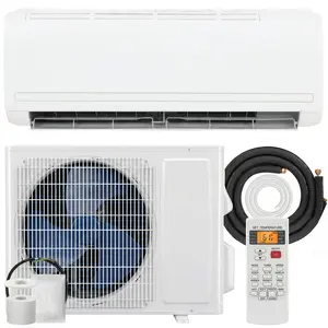 HOMCOM 9100 BTU Mini Split Air Conditioner and Heat Pump, 20.5 SEER2 115V Energy Efficient Ductless Inverter AC Unit Cools up to 450 Sq.Ft, Complete Installation Kit