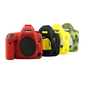 Litchi Pattern Soft Silicone Camera Body Case For Canon EOS 5D3 5D4 R50 R6 R6II R8 Rubber Cover Skin