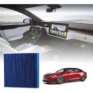 BASENOR 2026-2022 Tesla Model S Model X Cabin Air Filter with Activated Carbon Air Filter Replacement (Proprietary Design) Tesla Model S Plaid Model X Plaid Interior Accessories