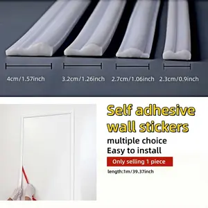 1m/39.37Inch Flexible Peel & Stick Wall Molding Trim, Bendable Self-Adhesive Decorative Strip, Easy Install for Home Wall Decoration
