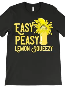 Lemon Print T-Shirt - Soft Polyester Crew Neck Short Sleeve with Lemonade, Glossy Finish Suitable for Beach, Sports & Outdoor Wear, Casual Round Neck Tee for Lemon Lovers, All-Season Versatile Apparel, PLUS SIZE