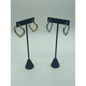 Heart bamboo earrings