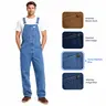 HISEA Men's Classic Heavy-Duty Cotton Baggy Overalls - Menswear Long Straight Shell Workwear with High-Back Adjustable Straps, Multi-Pocket Utility Design, Alloy Zippers, Triple Stitching, Loose Boots-Fit Legs, Strapfit On-The-Go, All-Seasons Use