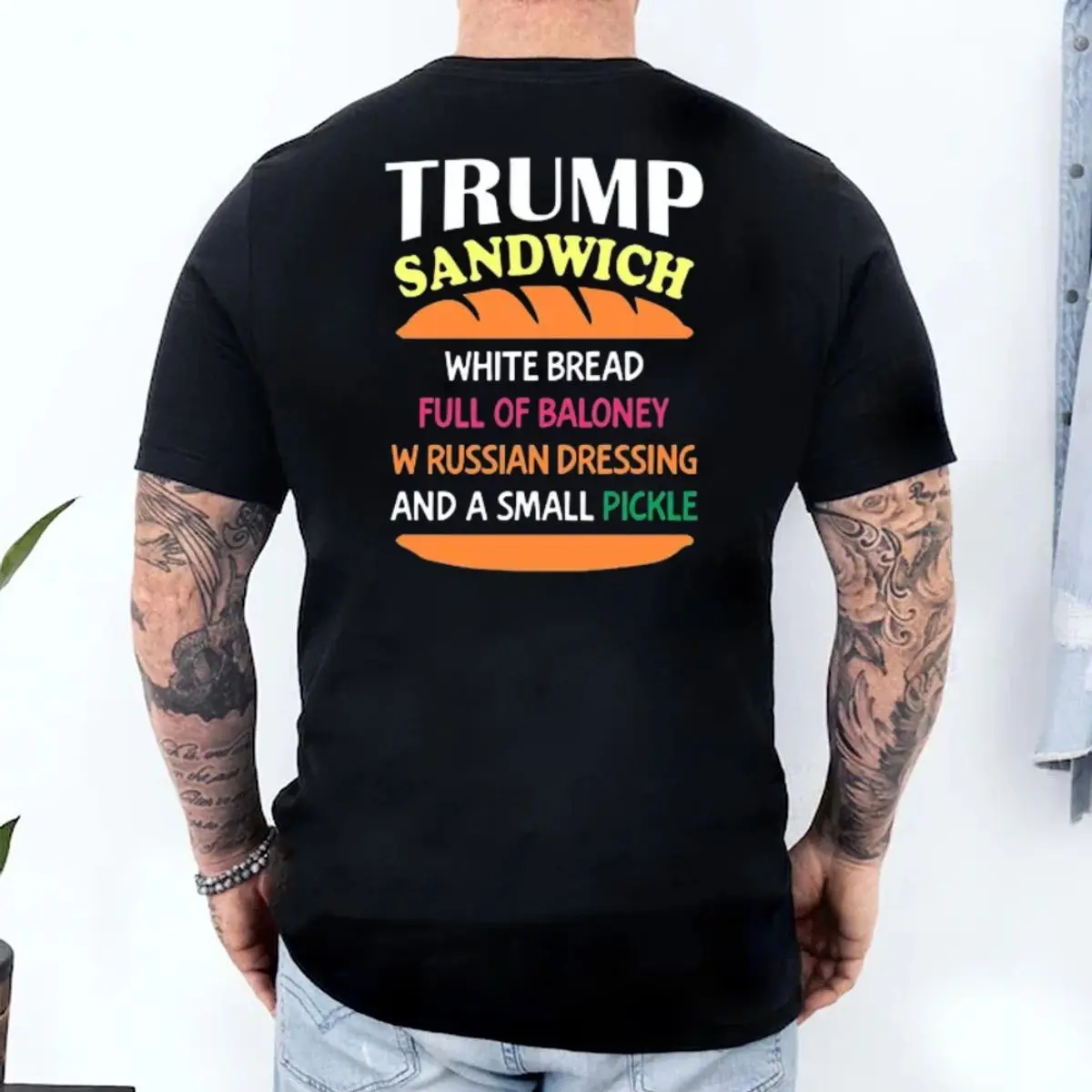 Trunp Sandwich On Back Shirt, Funny Democrat Tee, Liberal Tee, 8647 Shirt , Unisex Sweater Pullover Tee