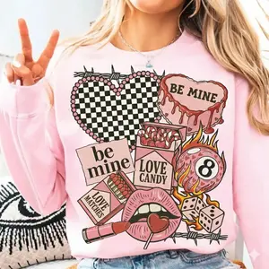 Western Valentines Day Collage Clipart Tshirt, Coquette Valentines Day Sweatshirt, Retro Western Valentines Tee, Howdy Valentine Hoodie, Cowgirl Xoxo