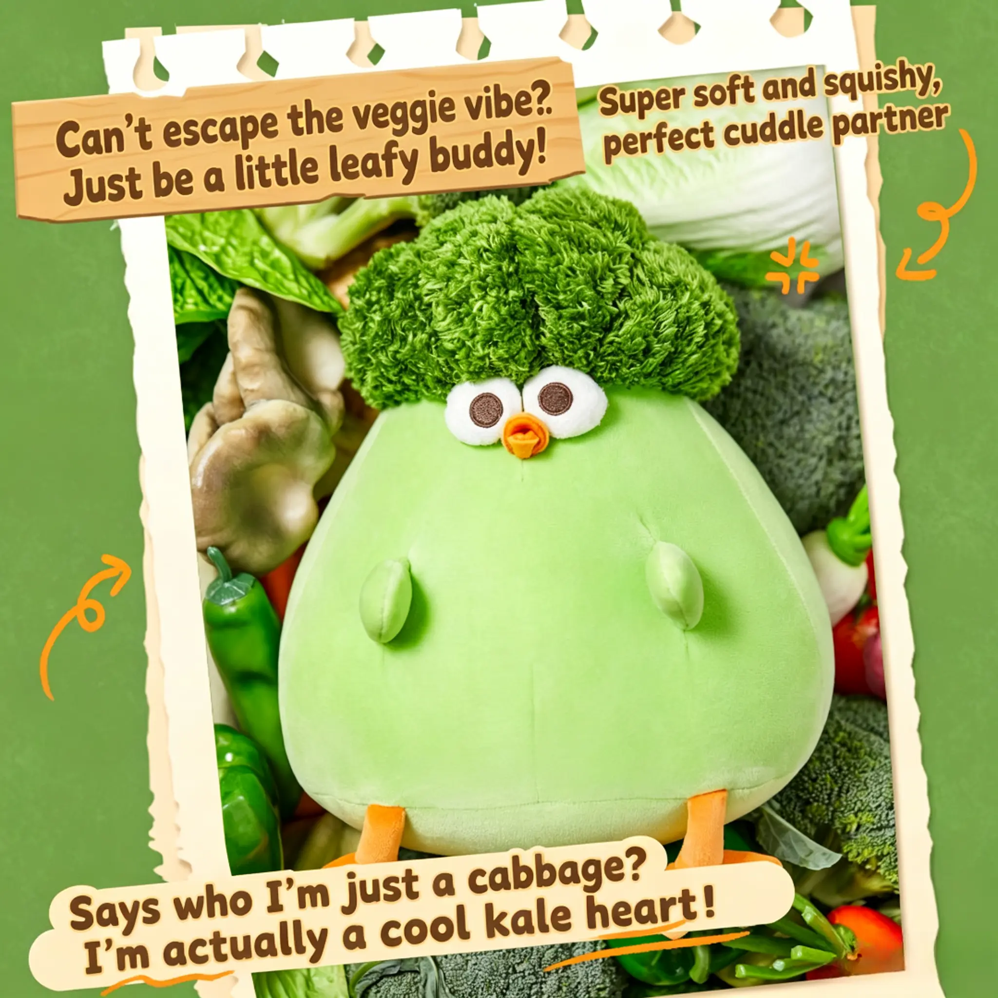 MINISO Dunde Chicken Series Cauliflower Chicken Stuffed Doll, Toy for Birthday Gifting