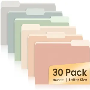 File Folders, 30 Pack Manilla Folders 8.5 x 11, Colored File Folders Home Office School Supplies for Documents Files Paper,6 Pastel Colors