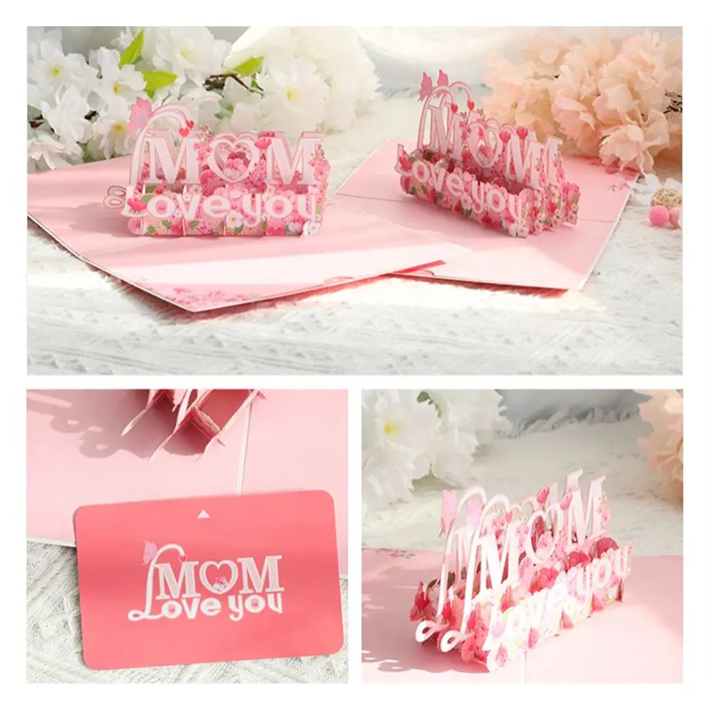 Pop Up Flower Cards, flowers and Butterflies, Forever Flower Bouquet 3D Popup Greeting Cards with Blank Note Card and Envelope for Birthday, Mother's Day, Holiday Decorations