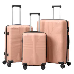 3-Piece Suitcase Set, Hardside Luggages with Spinner Wheels, Lightweight ABS Hard Shell Travel Luggage, Expandable Carry-On Suitcase with TSA Approved Lock (20+24+28 Inch)