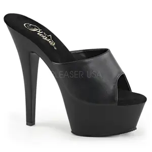 6 Inch Heel KISS-201 Black Pu
