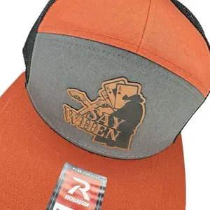 “Say When” Cards Tombstone Inspired leather patch hat