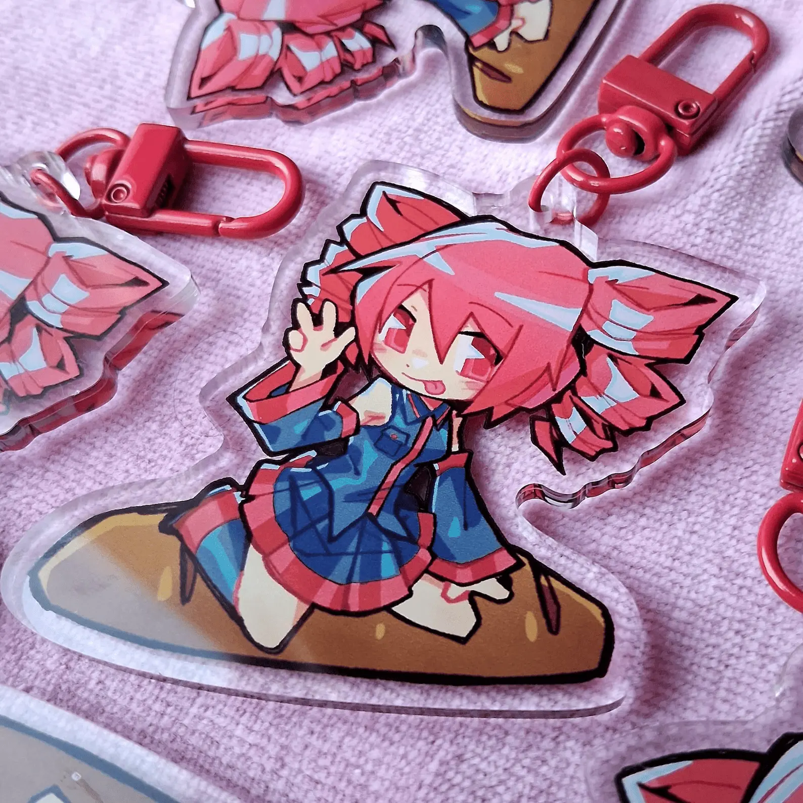 Kasane Teto Double sided Keychain , Great For Daily Use Or As Thoughtful Little Gifts For Your Friends And Yourself