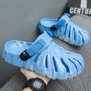 2026 New Trend Ripple Design Clogs for Men | Aesthetic Marble Print Sandals | Breathable Techwear Garden Shoes | Cool Summer Beach Slides