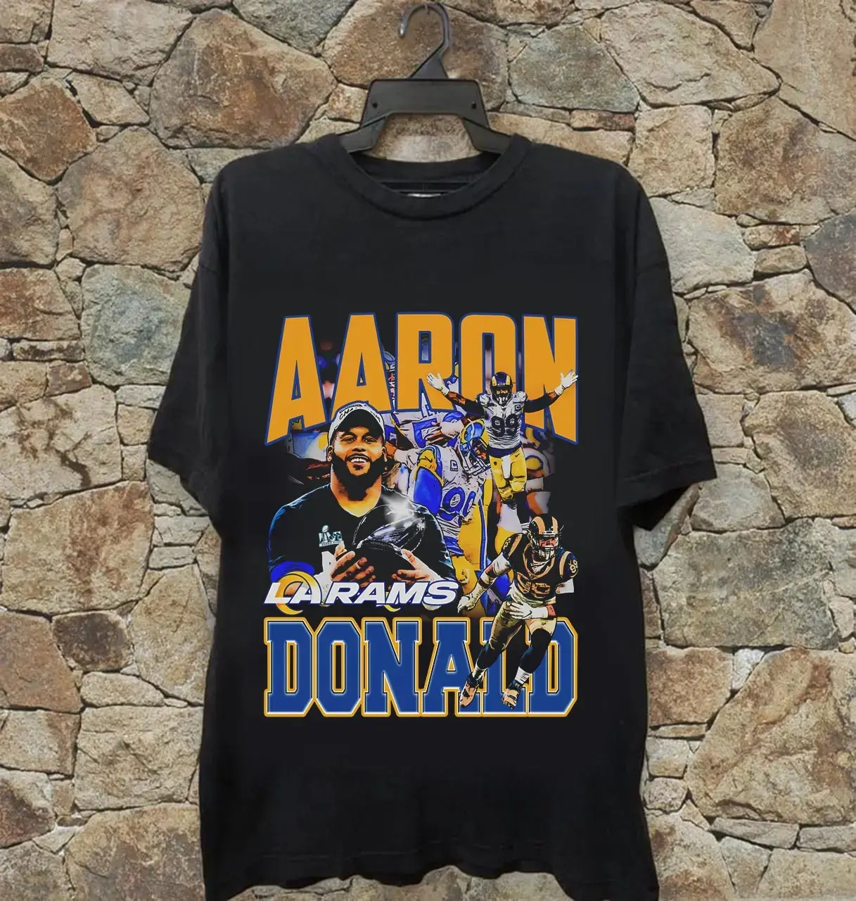 Vintage Aaron Donald Football Shirt, Vintage 90s Bootleg Style T-Shirt, Football Shirt, Gift For Women and Men, Unisex Tee
