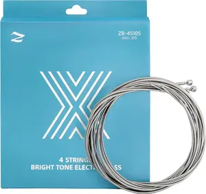 Bass Guitar Strings 4 Strings Guitar Accessories Bass Instrument Accessories Bass Strings Guitar Replacement Set Nickel Alloy  Plated Steel with Coating 1Pack (4-String,45-105)