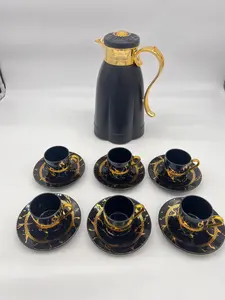 Noura's Kitchenware Black&Gold Coffee set