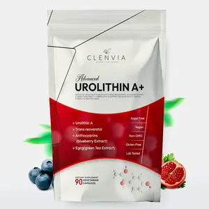Longevity+ Urolithin A Supplement – Urolithin A+ with Trans-Resveratrol, Blueberry Extract & Green Tea EGCG – Cellular Energy, Muscle Strength & Healthy Aging – Vegan, Non-GMO, 90 Capsules